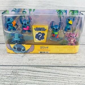Disney Stitch 7pc Collectible Toy Figure Set - NEW